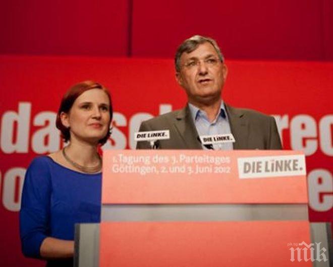 Лявата партия в Германия ще работи срещу нов мандат на Меркел