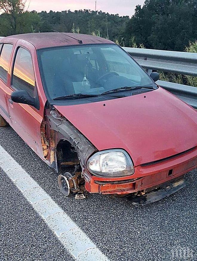 Испанка измина 28 км в насрещното движение, без предно колело