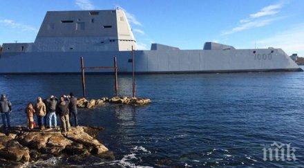 пълна излагация новият щатски есминец закъса панамския канал