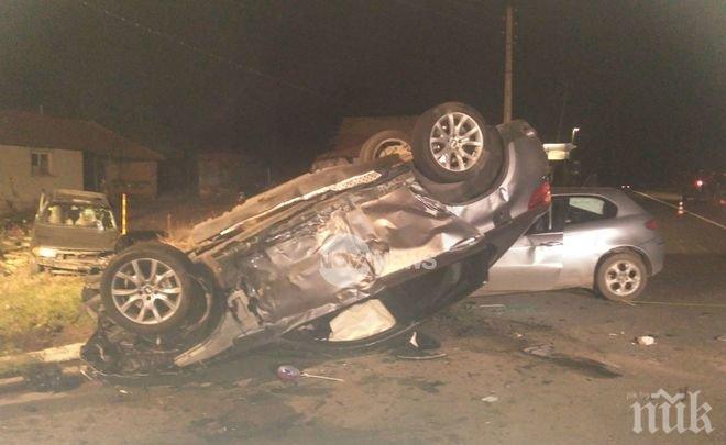 ЗВЕРСКО МЕЛЕ! Един загина, а седем са ранени след ужасяваща катастрофа в Монтанско (СНИМКИ)