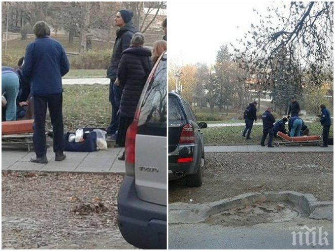 ПЪРВО В ПИК! Кърваво меле на бул. Черни връх, дядо лежи безпомощно на земята (СНИМКИ)