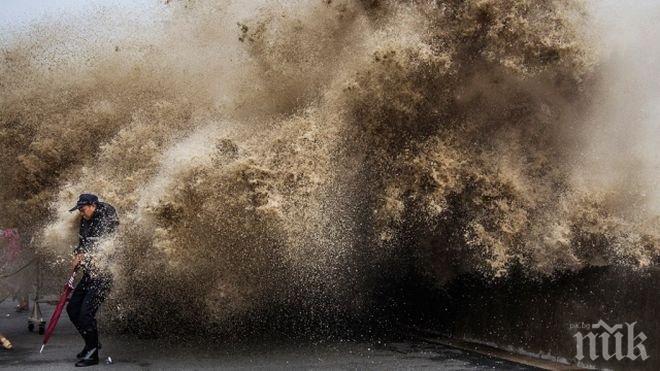 В Китай е в сила жълт код за тайфун