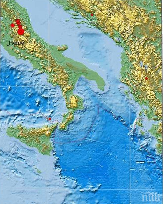 Италия пак се разлюля! Два нови труса удариха Ботуша 