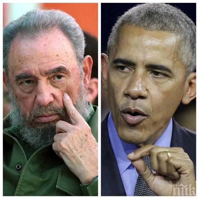 Обама пропуска погребението на Фидел Кастро