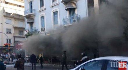 извънредно взрив проехтя центъра атина шестима ранени видео