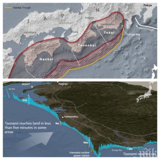 СТРАШНА ПРОГНОЗА! Учени предупредиха: Мега земетресение удря Япония