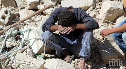 шок ужас мястото погребване загиналите свършило държаното опозицията източно алепо