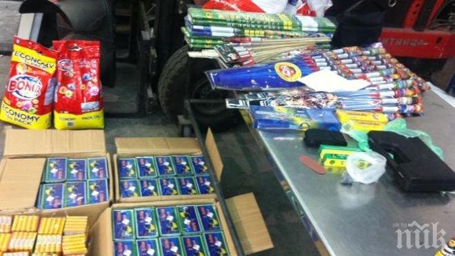 ФРАШКАН С ФОЙЕРВЕРКИ! Хванаха българин с 345 000 нелегални пиротехнически средства