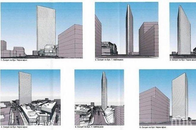 Отлагат строителството на три небостъргача в София