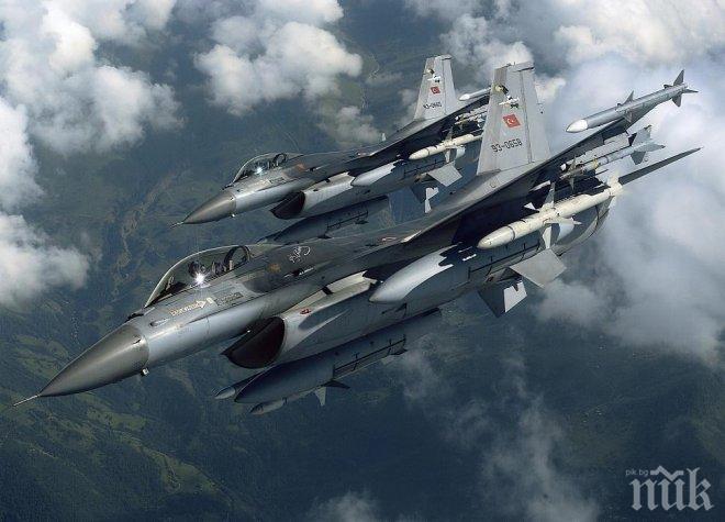 Сблъсък в небето! Турски изтребители F-16 нагло навлязоха в гръцкото въздушно пространство