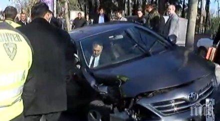 кортежът ердоган претърпя тежка катастрофа ранени видео