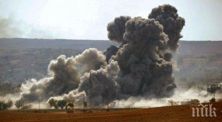 десетки убити въздушни удари контролиран ислямска държава иракски град