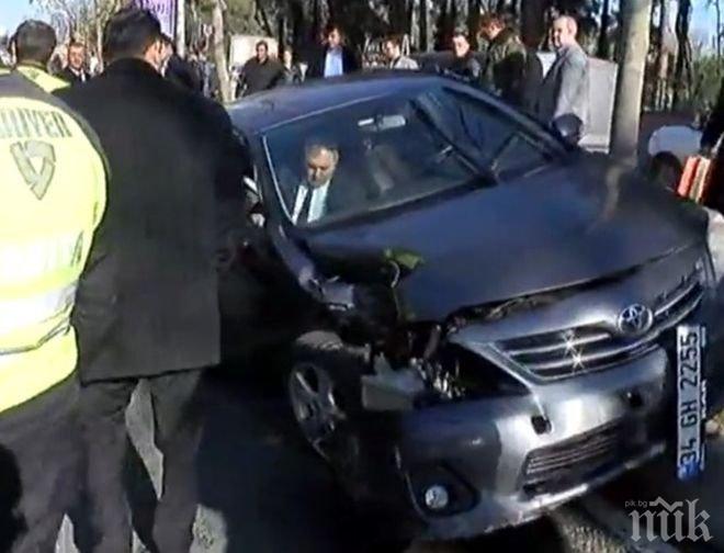 Кортежът на Ердоган претърпя тежка катастрофа, има ранени (ВИДЕО)