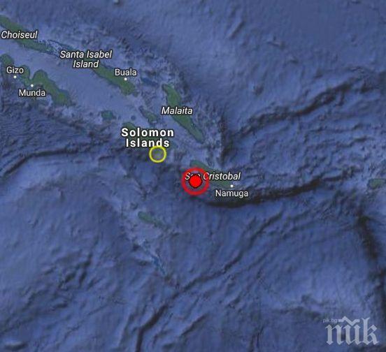 Трус 7,7 по Рихтер удари Соломоновите острови, има опасност от цунами