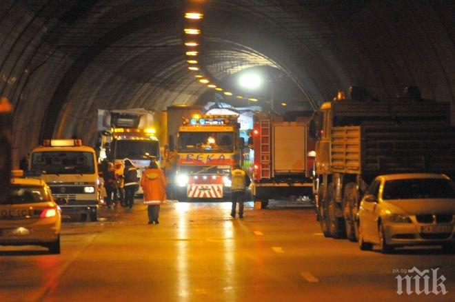 Камион аварира в тунела Витиня, шофьорите да бъдат изключително внимателни