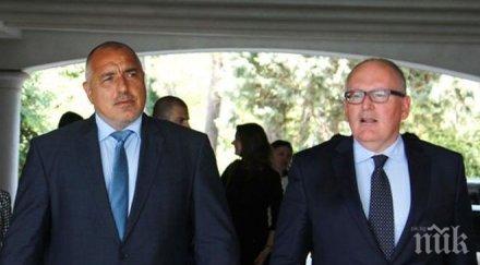 ексклузивно брюксел борисов срещна тимерманс имаме голяма похвала зам шефа европейската комисия обновена