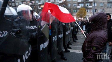 полската полиция отрече използвала сълзотворен газ