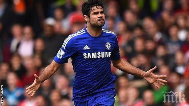 Челси продължава да гази в Англия, Коста отново герой за „сините”