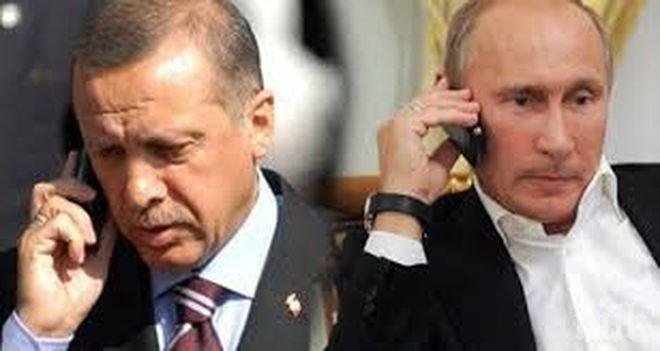 Ердоган и Путин се чуха по телефона след убийството на руския посланик в Турция