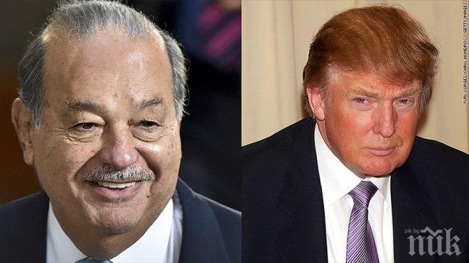 Доналд Тръмп се срещна с най-богатия мексиканец Карлос Слим