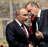 НАВРЪХ КОЛЕДА: Ердоган се обади на Путин заради падналия самолет и кризата в Сирия