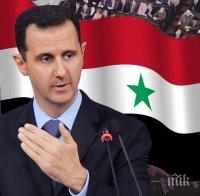 Асад изпрати съболезнования на Путин за трагедията със самолета