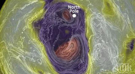 температурите северния полюс рекорд коледа