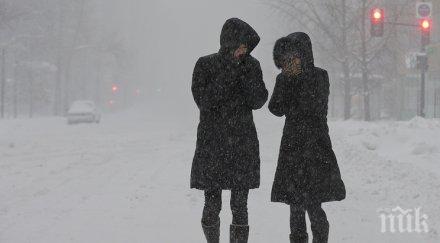 страхотен снеговалеж блокира японски остров