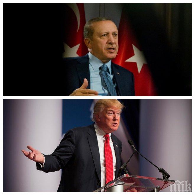 Ердоган иска от Тръмп помощ за превземането на Ракка