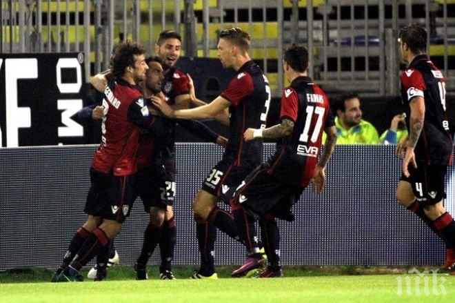 Каляри обърна Сасуоло в шоу със седем гола