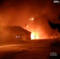 Пожар изпепели склад в Приморско