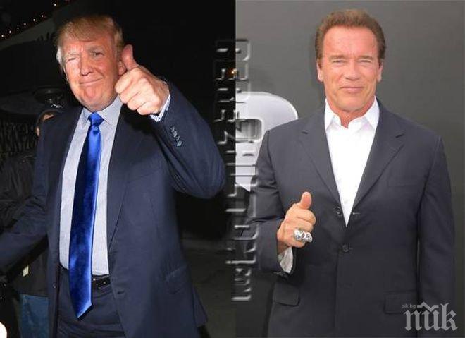 ИЗНЕНАДА! Шварценегер наследява Доналд Тръмп в Стажантът