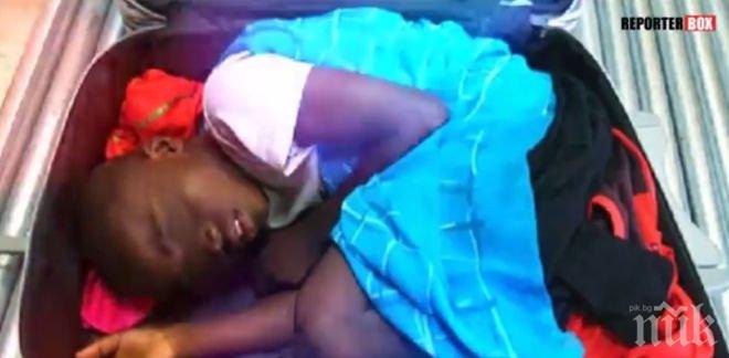 Нова схема: Мигранти се крият в куфари (ВИДЕО)