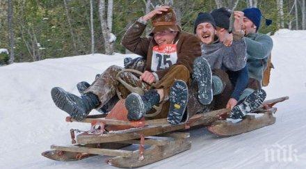 германци състезаваха спускане огромни шейни