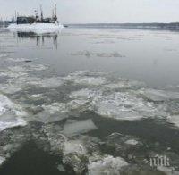 ПРИРОДА! Дунав бързо замръзва, достигна 50% ледоход