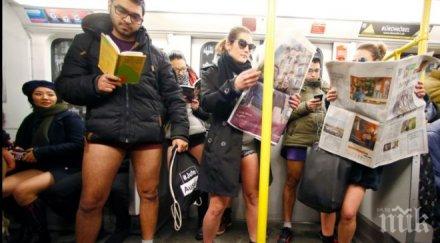 без страх студа 200 човека пътуваха бельо метрото берлин