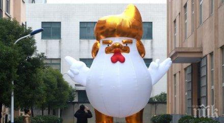 балони образа петел прилича доналд тръмп хит китай