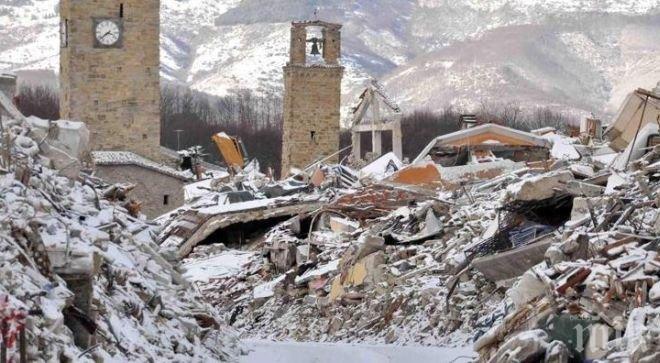 АДЪТ В ИТАЛИЯ! Българка в епицентъра на труса: Отново сме по фургони, снегът е 2 метра! (СНИМКИ)