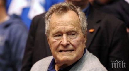 джордж буш съпругата приети болница тексас