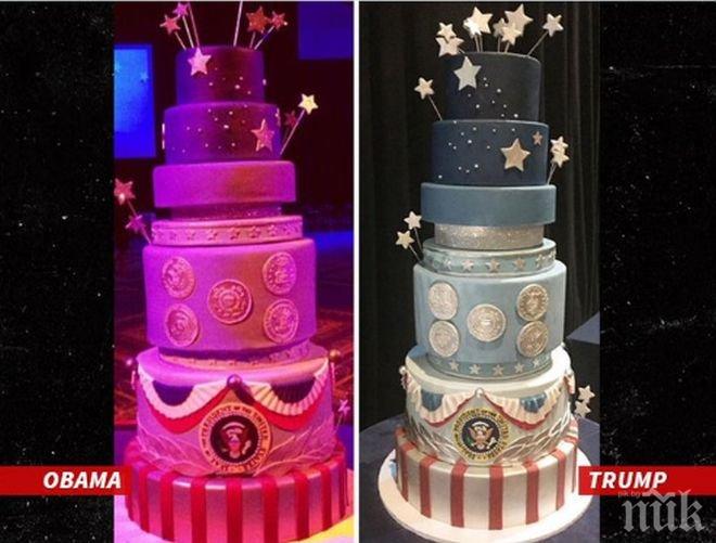 КОПИЕ! Тортата за церемонията на Тръмп е същата като тази на Обама 