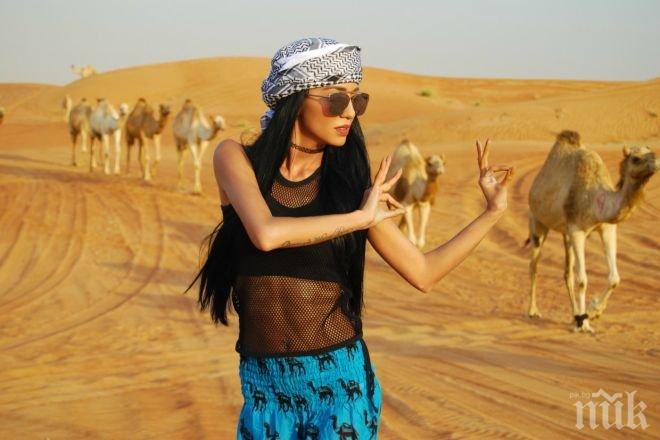 Люси Иларионов и Ани Хоанг яздят камили в Дубай (СНИМКИ)