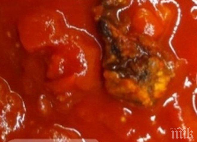 ГНУС! Пловдивчанка се натъкна на гнили домати в консерва (СНИМКИ)