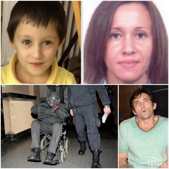 Герман Костин, който разчлени 5-годишния Никита и го напъха в куфар, влезе с инвалидна количка в съда 