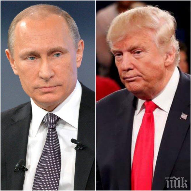 ЧАСЪТ НАСТЪПИ! Тръмп и Путин ще говорят по телефона довечера точно в 21 ч.