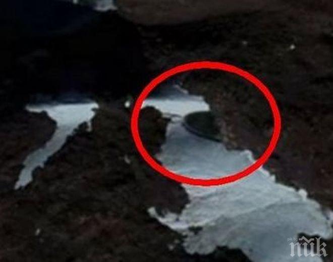 ТЕ СА ТУК! Откриха летяща чиния под леда в Антарктида (ВИДЕО)