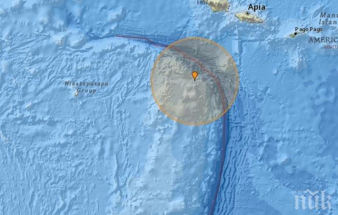 5,7 по Рихтер люшна Тонга, няма опасност от цунами