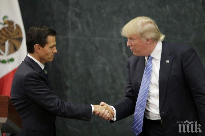 Тръмп разговаря цял час по телефона с президента на Мексико 