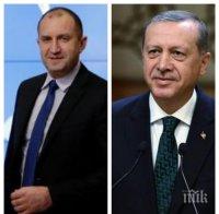 Eрдоган поздрави Радев, двамата си поговориха 10 минути по телефона