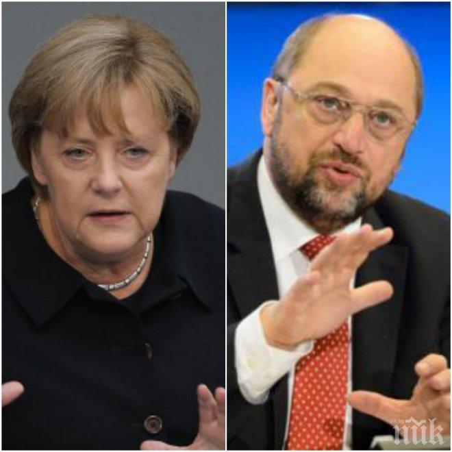 Идва ли краят на Меркел? Води пред Шулц само с 4%