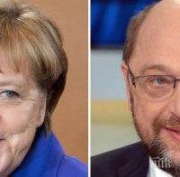 За първи път: Мартин Шулц изпревари Меркел в допитванията
